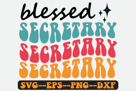 Blessed Secretary Quote Retro Svg Design