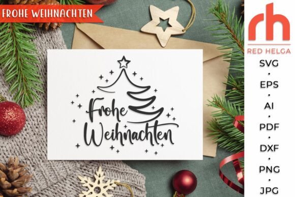 Frohe Weihnachten SVG, Germany Christmas