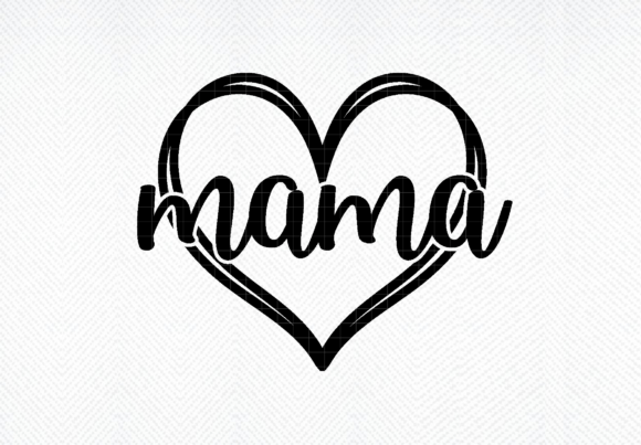 Mama Heart SVG, Mom Gift Idea Svg, Png