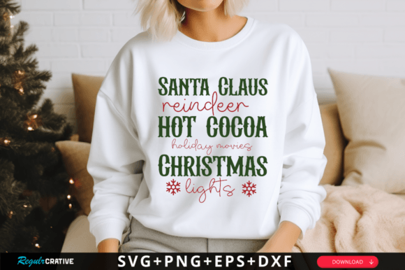 Santa Claus Reindeer Hot Cocoa Holiday